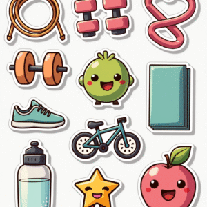 Fitness & Exercise - Sticker Sheet v8